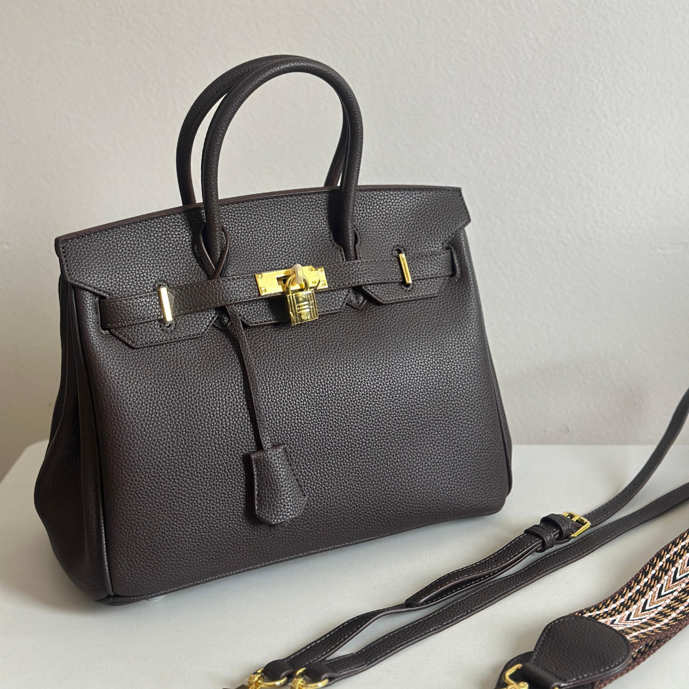 Hermes Inspired Handbag  With Double Long Strap
